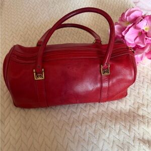 Gucci Red Leather Satchel